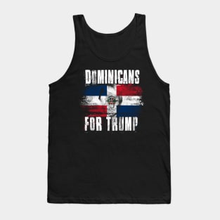 Dominicans For Trump - Trump 2020 Patriotic Flag Tank Top